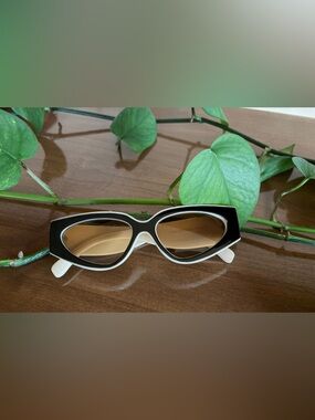 Black and White Cat Eye Sunglasses - Women Accessories